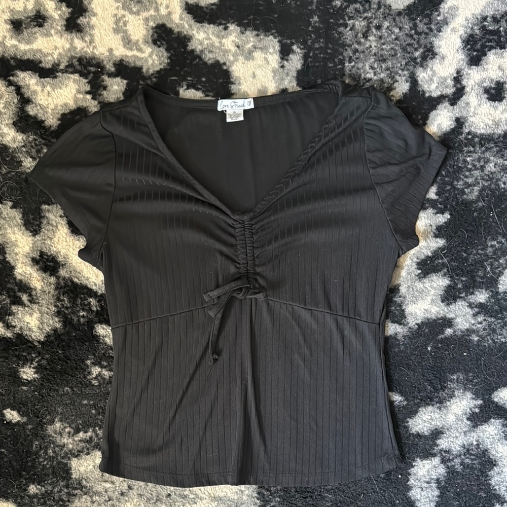 Love Streak- Black Short Sleeve Top